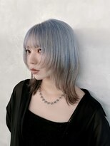 ノアル 大宮店(NOAHL)&nbsp;アイスブルー／レイヤーボブ　M