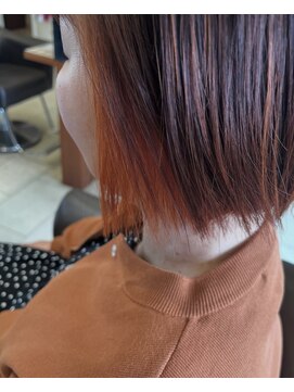 インナーカラー/イヤリングカラー/オレンジカラー