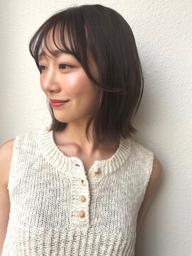カバーヘア ブリス 北浦和(COVER HAIR bliss) 切りっぱなしボブ/くびれヘア/ココアブラウン/30代40代p北浦和