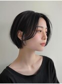 小顔見え丸みショートボブ
