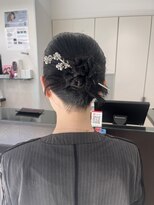 エムタニグチミュー(MTANIGUCHI Mieux)&nbsp;カチモリ/ヘアセット/ヘアアレンジ/結婚式ヘア/お呼ばれヘア/簪