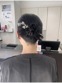 カチモリ/ヘアセット/ヘアアレンジ/結婚式ヘア/お呼ばれヘア/簪