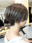 40代50代ショートボブ銀座ひし形大人かっこいい前髪なしE