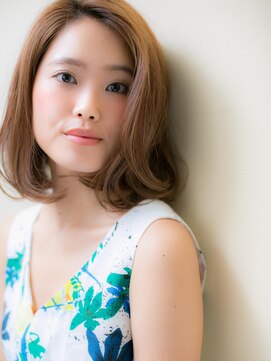 ブルー(BLUE) *CUORE水戸*…インナーカラー＆スパイラルのくびれセミディ b