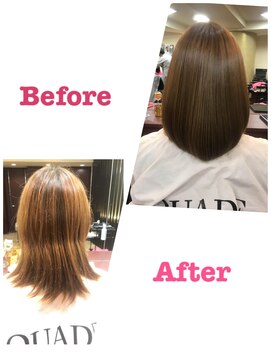 クアドエム(QUADE+m) 【スタイリスト宮木】髪質改善トリートメント/20代後半/髪の癖有