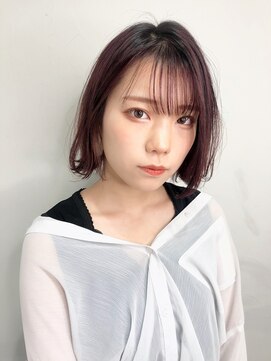 デヴェロペ(Devellope.) 【Devellope.】ラフなボブスタイル　チェリーレッド