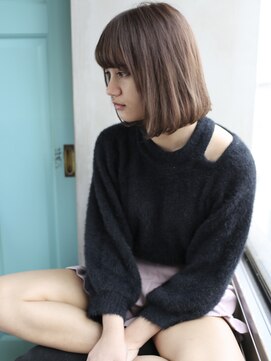 バース(BIRTH) 天神【BIRTH】ミルクティーブラウン×ぱっつんボブ3