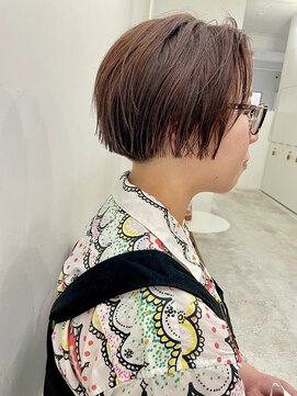 エンドリンク(endlink) オレンジカラー×襟足ギリギリボブ