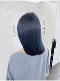 ネイビーブルー × LAケラチントリートメント