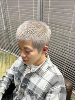 メンズ　カット　ボウズ　ホワイトカラー