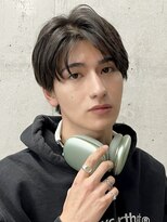 フイ 代々木(Hui) メンズ/アップバング/ツーブロックマッシュ/束感ショート波巻き