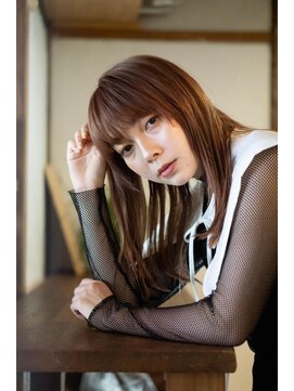 ムーン バイ ケンジ(moon by KENJE) 【hishida】＃ヘルシースタイル　＃小顔カット　＃オレンジヘア