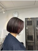 インナーカラー/グレージュ×ピンクバイオレット