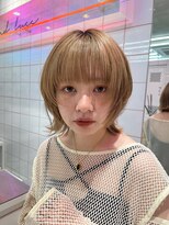 ロンドルーチェ 心斎橋(Lond luce)&nbsp;ダークアッシュ/ミディアムレイヤーカット［髪質改善/縮毛矯正］