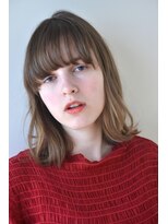 ティール 代々木上原(Teal)&nbsp;外はねミディアム×ベージュ×シルキーカラー