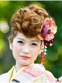 大人可愛い着物ヘア 卒業式 結婚式 袴ヘア