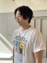 ローレンアオ(LOREN AO)&nbsp;【LOREN AO】メンズパーマ/センターパート/メンズカット