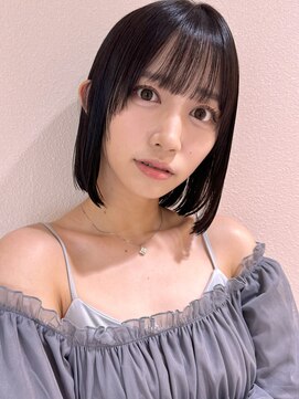 サンド ミュウ 横浜店(sand mieu) ボブディオリーブベージュ髪質改善縮毛矯正フェイスレイヤー前髪