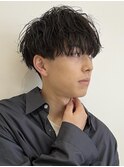 メンズパーマ/大人ショート/20代30代/ダークアッシュ