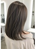 美髪/ワイドバング/レイヤーカット/くすみベージュ/新小岩駅