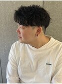 メンズナチュラルセンターパートシャドウパーマ質感重視