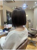 ぱつっとボブ×暗髪アッシュグレー/千葉/似合わせ
