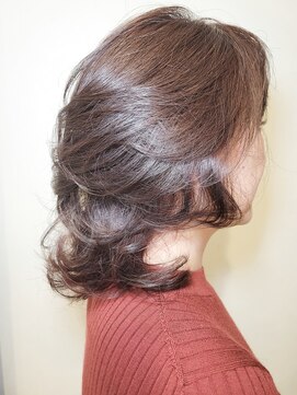 松本平太郎美容室 国立店 40代50代60代×セミディレイヤー×イノアカラー