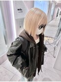 ぱつっとボブ×抜きっぱなしブロンド【大阪/梅田】
