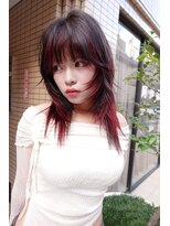 ネルケ 立川(nelke)&nbsp;デザインカラーシャドウルーツカラー裾カラーレイヤーカット