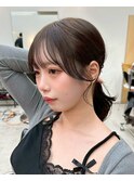 後れ毛バランスが可愛い 顔まわり小顔カット
