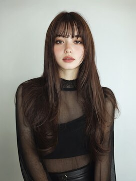 ココアブラウン×ロングヘア