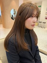 オン キャナルシティ博多前店(on)&nbsp;【晴音】顔まわりレイヤー/ロング/アッシュベージュ/20代