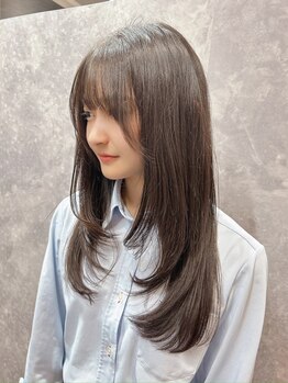 美容室 佐竹の写真/第一印象は「顔周り」で決まる。トレンドのレイヤーカットで結んでも可愛い“小顔魅せ×似合わせ”を叶える