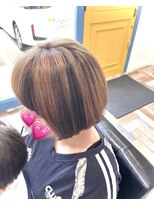 ソエルフォーヘア(soel for hair)&nbsp;ベージュベースにブラックのブロックカラー☆