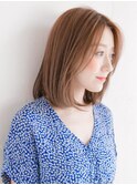 鎖骨ミディアム×ナチュラルストレート