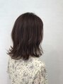 リアン 熊谷本店(Rien) ピンクカラー、切りっぱミディアムヘア☆オイルでセット☆
