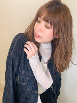 マリアバイアフロート(Maria by AFLOAT) 【山田】ツヤカラー無造作パーマ束感シースルーバング