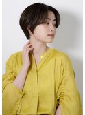 小顔ショート×アッシュブラウン