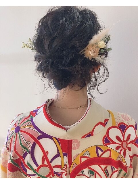 アップ風ボブヘアアレンジ