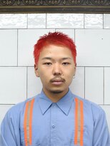 メリケンバーバーショップ コウベ(MERICAN BARBERSHOP KOBE) 七三オールバックツイストパーマかき上げヘアコンマヘアd1