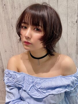 リアイス(Re:ICE) ミニウルフ/くすみブルー/流れるレイヤー/インナーハイライト