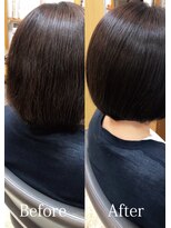 ミッゾ(MIZZO)&nbsp;20代30代ミニボブココアブラウン丸み小顔ボブストレート