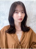るなstyle 鎖骨下くびれヘア*ブラウンベージュ  20代30代40代