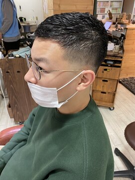 ビードロ 吉祥寺店(vi dro) 【お客様スタイル】フェードカットのはずがナチュラル