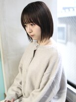 バース(BIRTH)&nbsp;天神【BIRTH】ぱっつんボブ×モノトーングレージュ　4