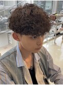 波巻きスパイラルパーマメンズマッシュパーマツイストパーマ