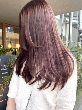 マシェリ バイ ハセ(ma cherie by HASE) 【ダブルカラー】透け感 暖色カラー