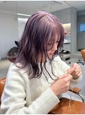 【Lomalia渋谷】ケアブリーチ ラベンダー シアーカラー セミディ