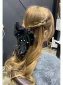 ハーフアップ