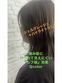 艶ワンレンミディ☆ヘアアートチュール
